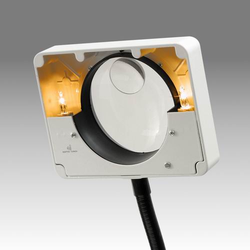 Lupa stojánková s čočkou průměru 110 mm s halogenovým osvětlením - LS 03H20VTOP - D 449